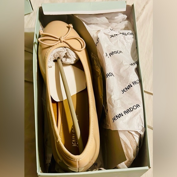Jenn Ardor Shoes - Jenn Ardor Cream Ballet Flats with Bow